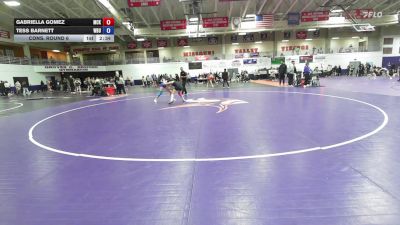 124 lbs Cons. Round 6 - Gabriella Gomez, McKendree University vs Tess Barnett, Wayland Baptist University