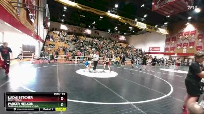 85 lbs Cons. Round 3 - Lucas Betcher, Dean Morgan vs Parker Nelson, Shoshoni Junior High School