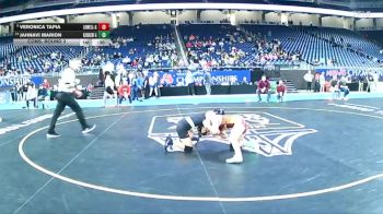 Girls-100 lbs Cons. Round 3 - Jahnavi Marion, Kalamazoo Central (Girls) vs Veronica Tapia, Lowell (Girls)