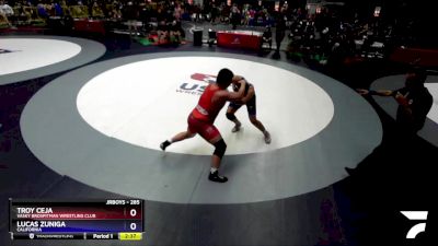 285 lbs Champ. Round 1 - Troy Ceja, Vasky BrosPitman Wrestling Club vs Lucas Zuniga, California