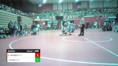 6U - 45 lbs Quarters - Elliott Winters, Warrior Wrestling Club vs Isaac Fouts, M3 Wrestling Academy
