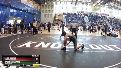 120 Blue Round 3 - LUKE ALCUS, Cypress Creek H S vs Kaleb Williams, South Dade