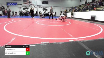 70-73 lbs Rr Rnd 3 - Kacy Purmal, Tiger Trained Wrestling vs Maze Spruell, Tiger Trained Wrestling