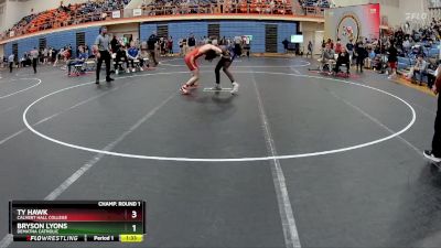 138 lbs Champ. Round 1 - Ty Hawk, Calvert Hall College vs Bryson Lyons, DeMatha Catholic