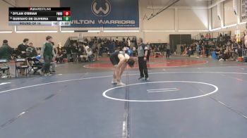 190 lbs Round Of 16 - Dylan O'Brian, Fairfield Warde vs Gustavo De Oliveira, New Milford