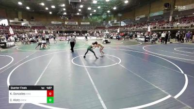 82 lbs Quarterfinal - Kalijah Gonzales, Kingdom WC vs Caleb Klotz, Kremmling Mustangs