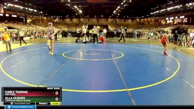 120 lbs Quarterfinal - Ella Hughes, Jefferson Middle School vs Carly Thomas, Bob Jones
