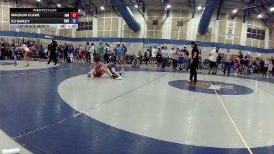 14U Boys FS - 96 lbs 1st Place Match - Macklin Clark, Indiana Outlaws WC vs Eli Bailey, Contenders Wrestling Academy