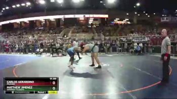 1A 285 lbs Semifinal - Carlos Gerardino, Palm Bay vs Matthew Jimenez, Somerset Academy
