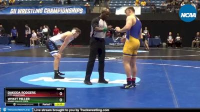 197 lbs 7th Place Match - Wyatt Miller, Grand Valley State vs Dakoda Rodgers, Pitt-Johnstown