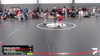 67 lbs Quarterfinal - Michael Woolford, Elma Wrestling Club vs Kapono Erece, Thunder Mountain Wrestling Club