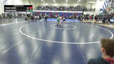 106 lbs Cons. Semi - Nash Larsen, Coeur D Alene vs Caleb Adams, Lakeland