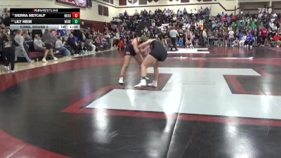 145 lbs Cons. Round 2 - Sierra Metcalf, North Scott vs Lily Heim, West Delaware