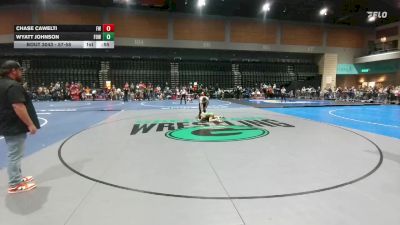 57-58 lbs Round 1 - Chase Cawelti, Fernley WC vs Wyatt Johnson, Fallon Outlaws WC