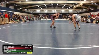 165 lbs 5th Place Match - Blake Kaminski, Mount Union vs Chance Babb, Alvernia