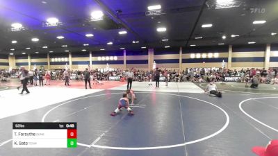 62 lbs Quarterfinal - Tomas Forsythe, Sunkist Kids Monster Garage vs Kingston Sato, Team Aggression