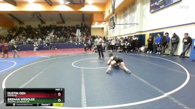 132 lbs Semifinal - Brenan Wesolek, Arizona Lutheran HS vs Dustin Oen, Mayer HS