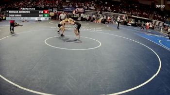 D 1 144 lbs Quarterfinal - Thomas Abington, St. Amant vs Cole Gros, Dutchtown
