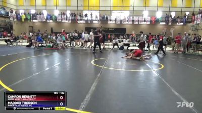 132 lbs Cons. Round 3 - Camron Bennett, Ubasa Wrestling Academy vs Maddox Thorson, Immortal Athletics WC