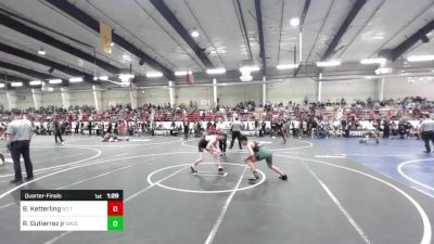 138 lbs Quarterfinal - Brody Ketterling, No Team vs Richard Gutierrez Jr, Badlands WC
