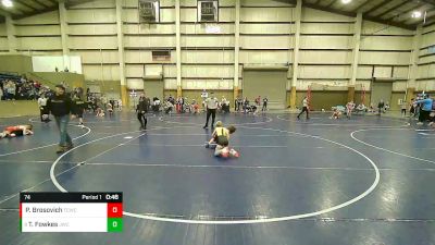 74 lbs Cons. Round 3 - Trey Fowkes, Juab Wrestling Club vs Palmer Brosovich, Team Champs Wrestling Club