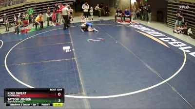 70 lbs Cons. Round 4 - Taysom Jensen, Gunnison Valley vs Kole Sweat, Wasatch WC