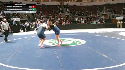 Girls 235 lbs Semifinal - Marina Martinez, Santa Fe vs Vanessa Martinez, Goddard