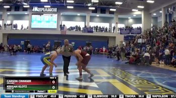 175 lbs Champ. Round 2 - Keegan Klotz, FINDLAY vs Carson Cinniger, WILLARD