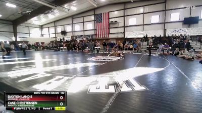 80 lbs Champ. Round 1 - Daxton Landis, Southern Utah Elite vs Case Christensen, Wasatch Wrestling Club