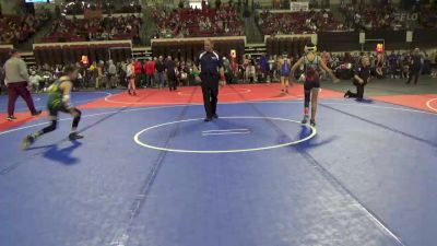 90 lbs Champ. Round 1 - Gabe Cline, Pioneer Wrestling Club vs Tanner Baird, Bearcats Wrestling Club Helena