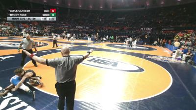 3A 120 lbs 5th Place Match - Brody Page, Aurora (Marmion Academy) vs Jayce Glauser, Fox Lake (Grant)