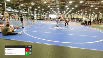 195 lbs Rr Rnd 2 - Harrison Bailey, Michigan Grapplers Orange vs Noah Templin, What's Poppin? Yellow