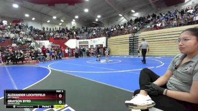 43 lbs 5th Place Match - Alexander Lochtefeld, Jay County vs Grayson Byrd, Unafiliated