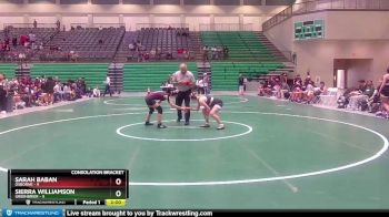 110 lbs Semis & 1st Wb (8 Team) - Sarah Baban, Osborne vs Sierra Williamson, Greenbrier