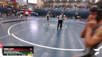 106 lbs Semifinal - Brandon Pattillo, Conroe Woodlands College Park vs Angel Luna, Norman North