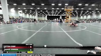 132 lbs Champ. Round 3 - Cotton Cosby, OK vs Thomas Johnson, SC
