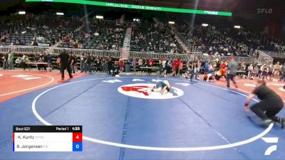 135 lbs Semifinal - Kane Kuntz, High Plains Thunder Wrestling Club vs Rowan Jorgensen, Peak Wrestling