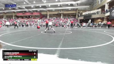 88 lbs Champ. Round 1 - Za`Aurby Paschall, Ark City vs Corban Barker, Jackson County