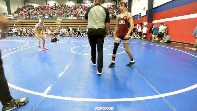 140 lbs Quarterfinal - Caleb Ryan, Jenks vs Cade Richardson, Bartlesville Junior High