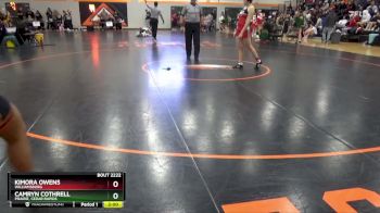 JV-15 lbs Round 3 - Kimora Owens, Williamsburg vs Camryn Cothrell, Prairie, Cedar Rapids