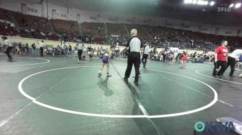 52 lbs Consi Of 8 #1 - Alaura Lewis, TWolves Youth Wrestling vs Anders Gilbreath, Vian Wrestling Club