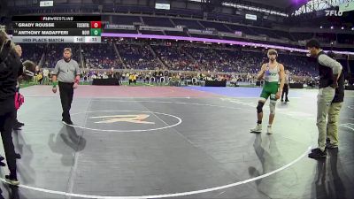 D1-157 lbs 3rd Place Match - Grady Rousse, Traverse City Central HS vs Anthony Madafferi, Novi HS