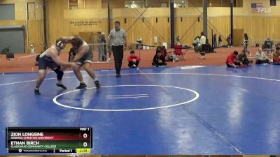 285 lbs 1st Place Match - Ethan Birch, Clackamas Community College vs Zion Longsine, Arizona Christian University