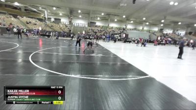 130 lbs Champ. Round 1 - Justin Hyche, Sumner County Wrestling Club vs Kailee Miller, Cleveland Wrestling Club