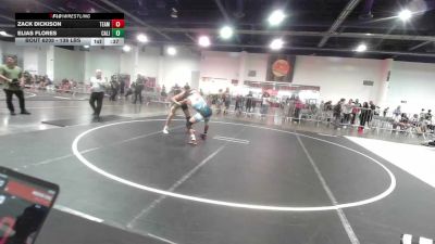 138 lbs 5th Place - Zack Dickison, Team Thunder vs Elias Flores, California Grapplers