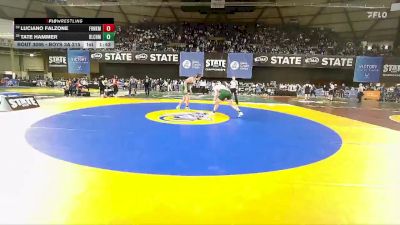 Boys 3A 215 lbs Champ. Round 1 - Luciano Falzone, Franklin vs Tate Hammer, Bishop Blanchet