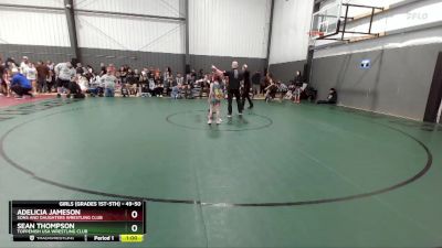 49-50 lbs Round 2 - Adelicia Jameson, Sons And Daughters Wrestling Club vs Sean Thompson, Toppenish USA Wrestling Club