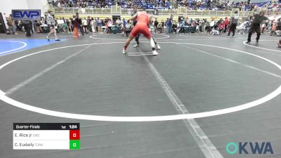 132 lbs Quarterfinal - Elijah Rice Jr, Cowboy Wrestling Club vs Clayton Eudaily, Tonkawa Takedown Club