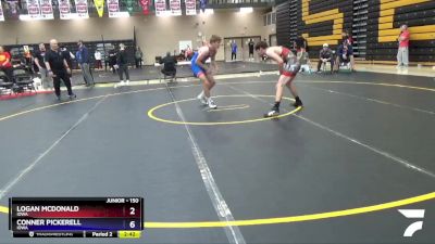 150 lbs Cons. Round 5 - Logan McDonald, Iowa vs Conner Pickerell, Iowa