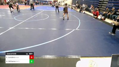 73 lbs Consi Of 8 #2 - Eli Landers, Rogers Iron Wrestling vs Annabelle Williams, Mountain Home Flyers